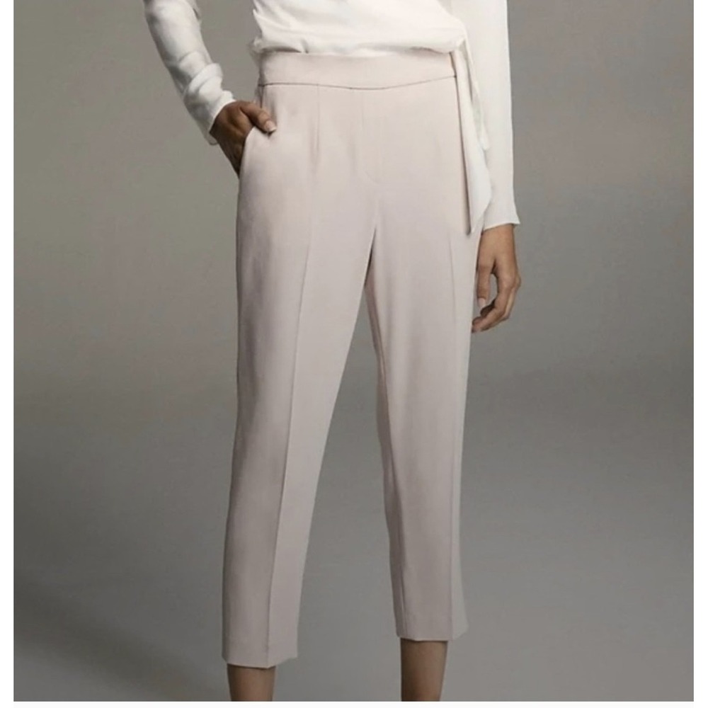 ARITZIA‎ Babaton Dress Pants Light Pink Cropped Pull On Pleated Size 6 EUC